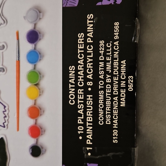 Halloween Paint Your Own Plaster Painting Set Pumpkin Ghost Candy Skeleton Bat - Picture 9 of 9
